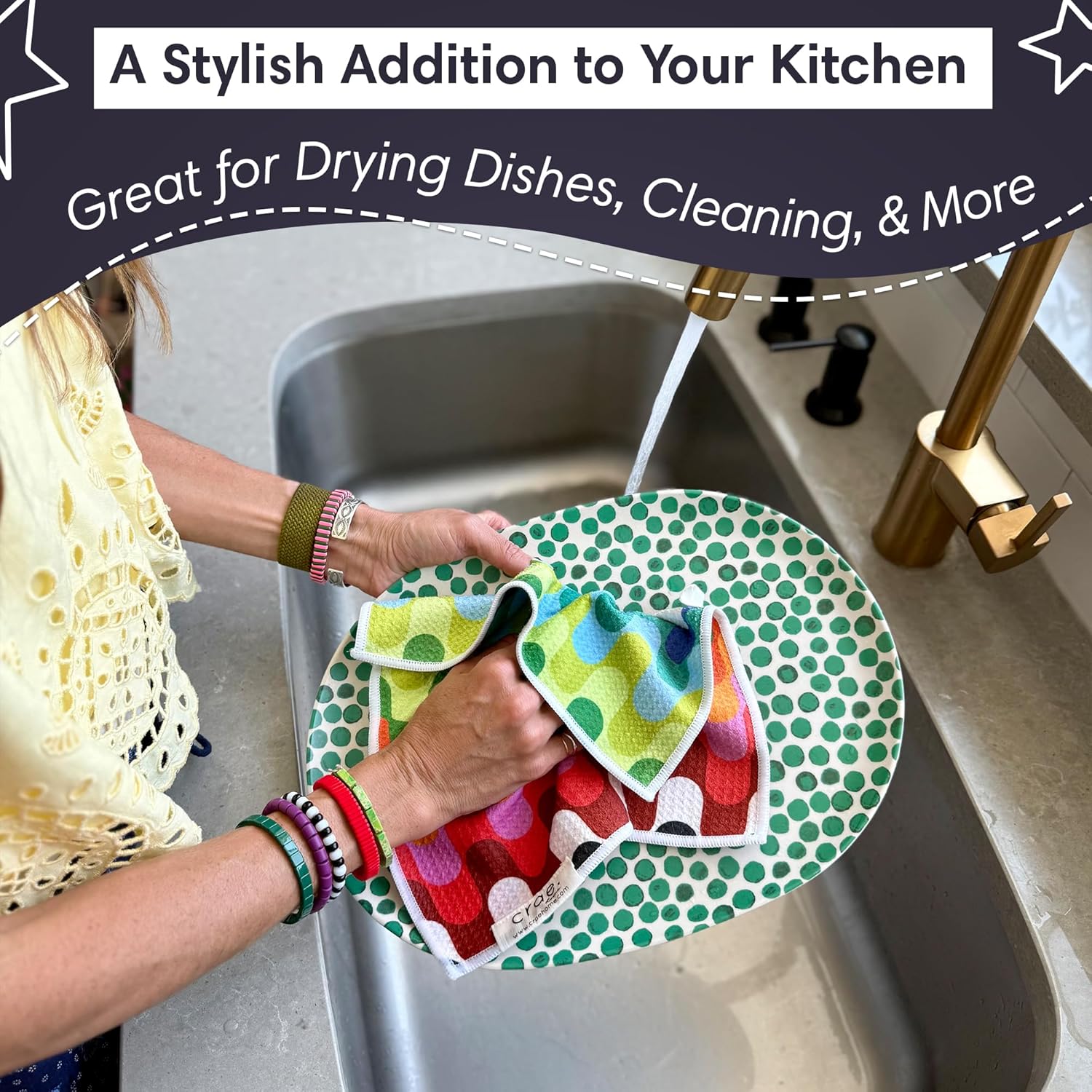 Double-Sided Microfiber Washcloths 12x12