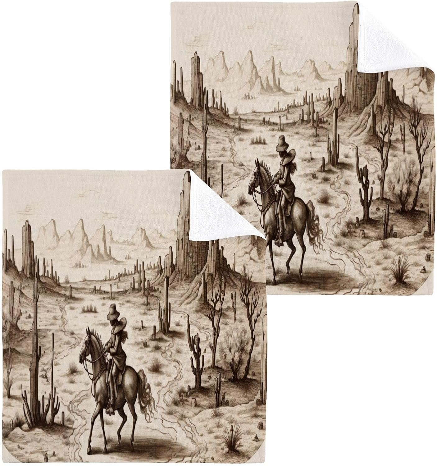 Cowboy Washcloths 2 Pack