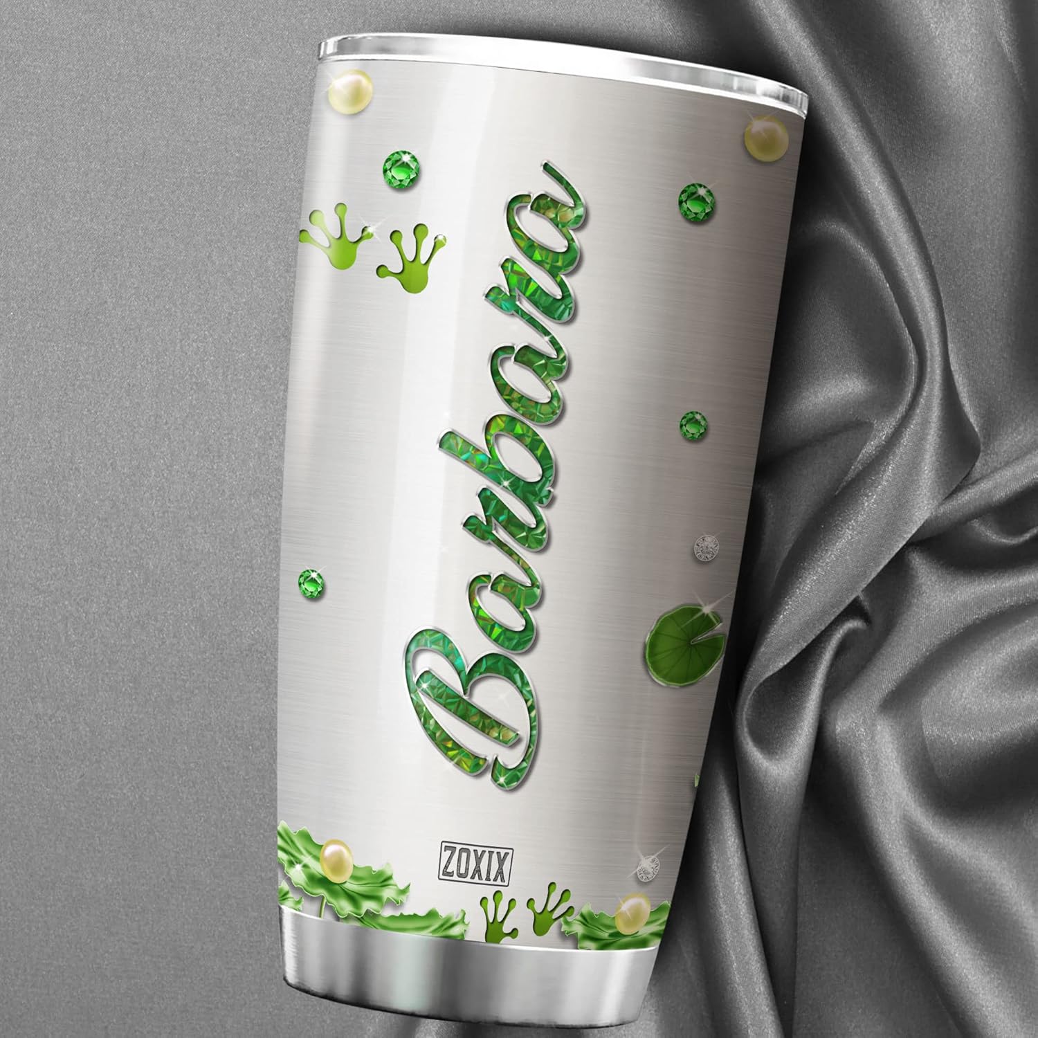 ZOXIX Just A Girl Who Loves Frogs Personalized Name Tumbler