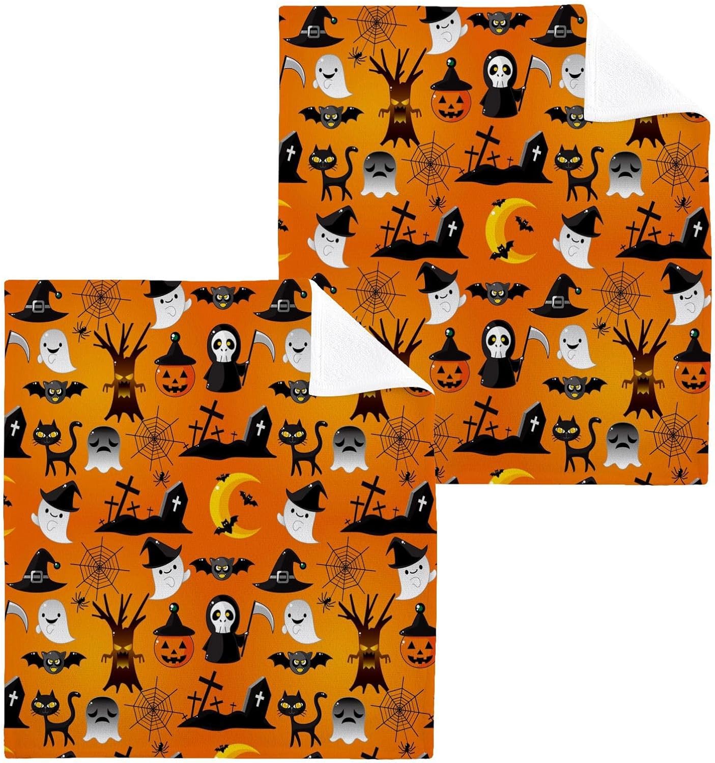 Seamless Halloween Face Towels - bath beyond