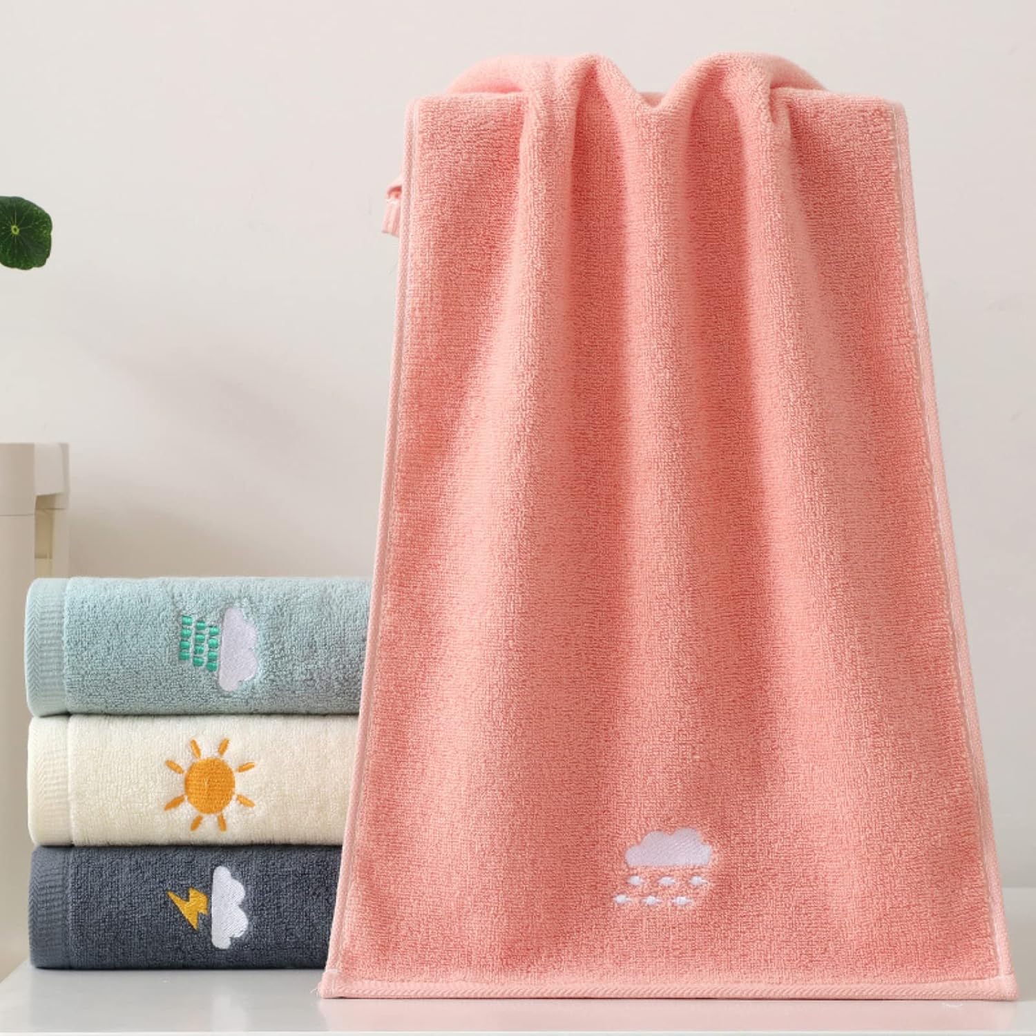 4-Piece Childrens Face Towels Set