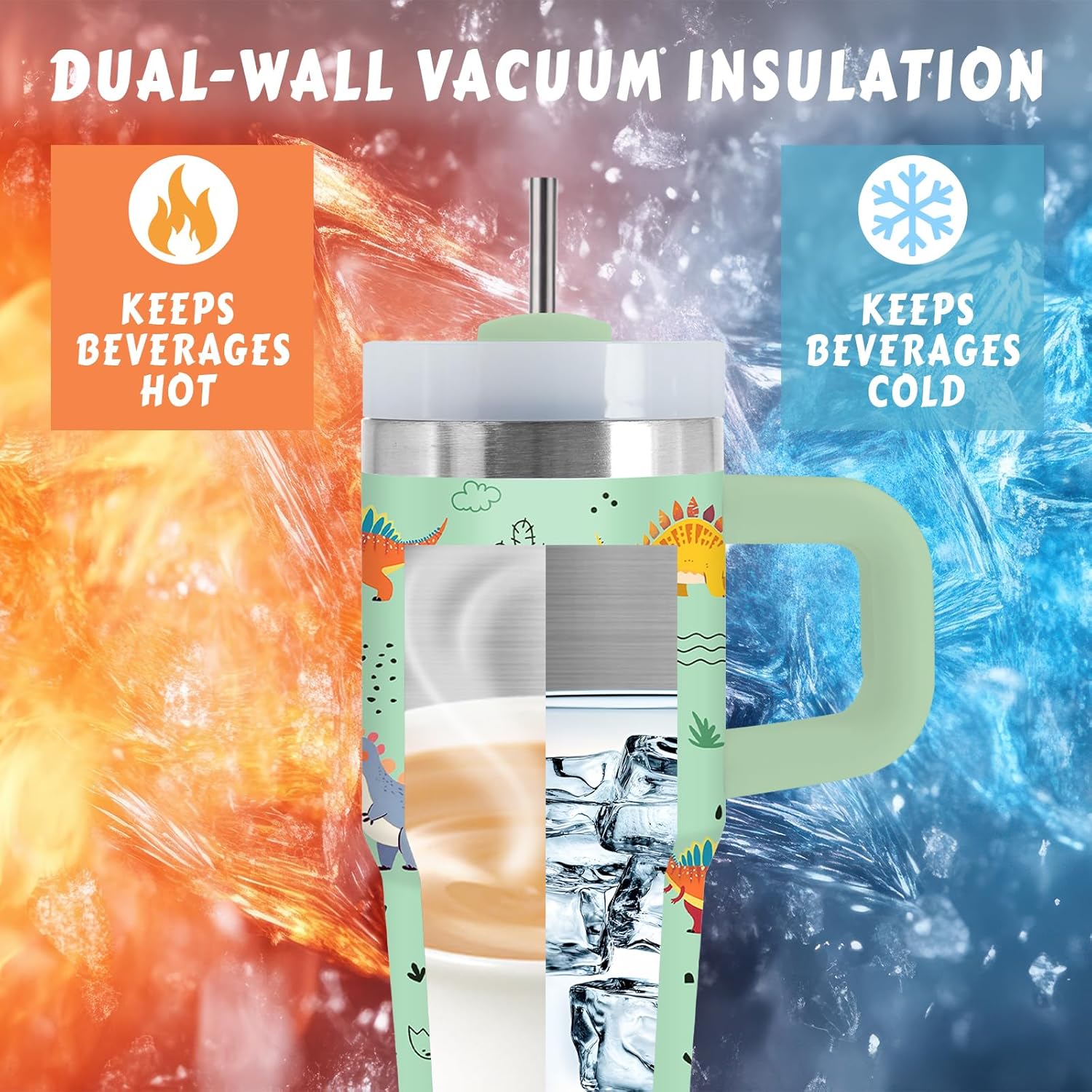 Dino Themed Tumbler Fun for Kids