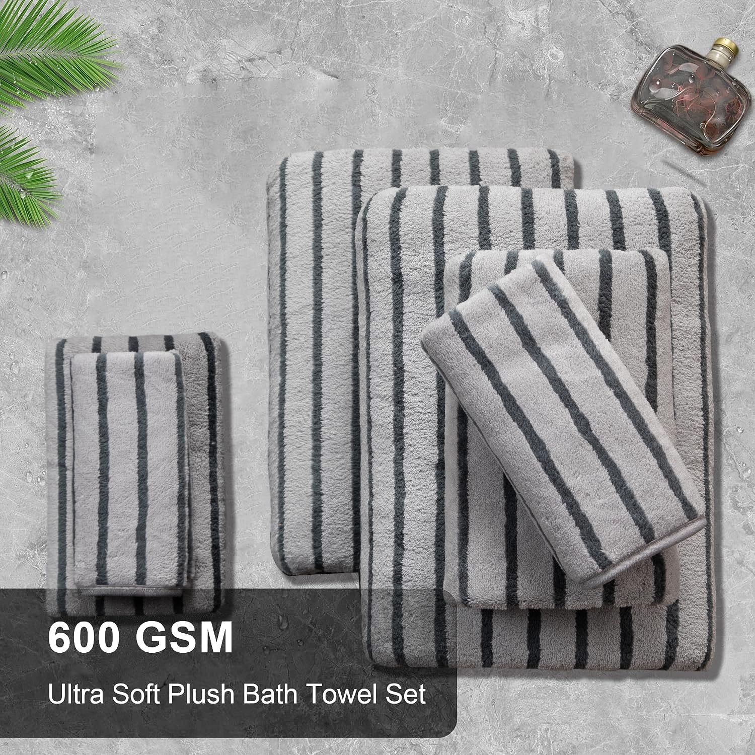 Bohobean 4-Piece Ultra-Soft Washcloth Set Microfiber Multi-Use