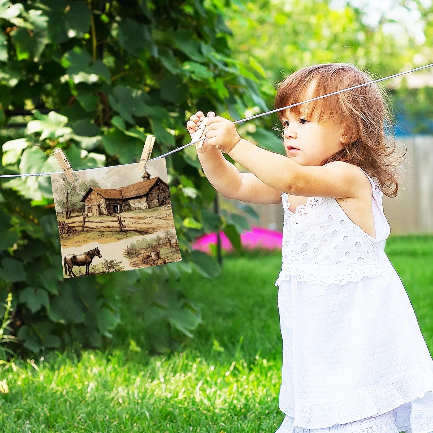 Xigua Farm Animals Washcloths