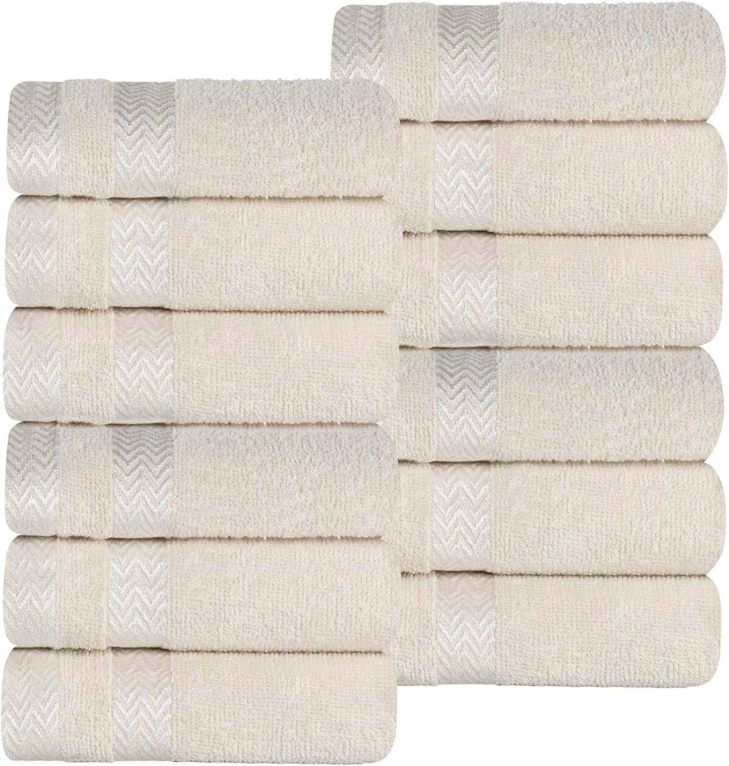 12-Piece Luxury Cotton Washcloths Set