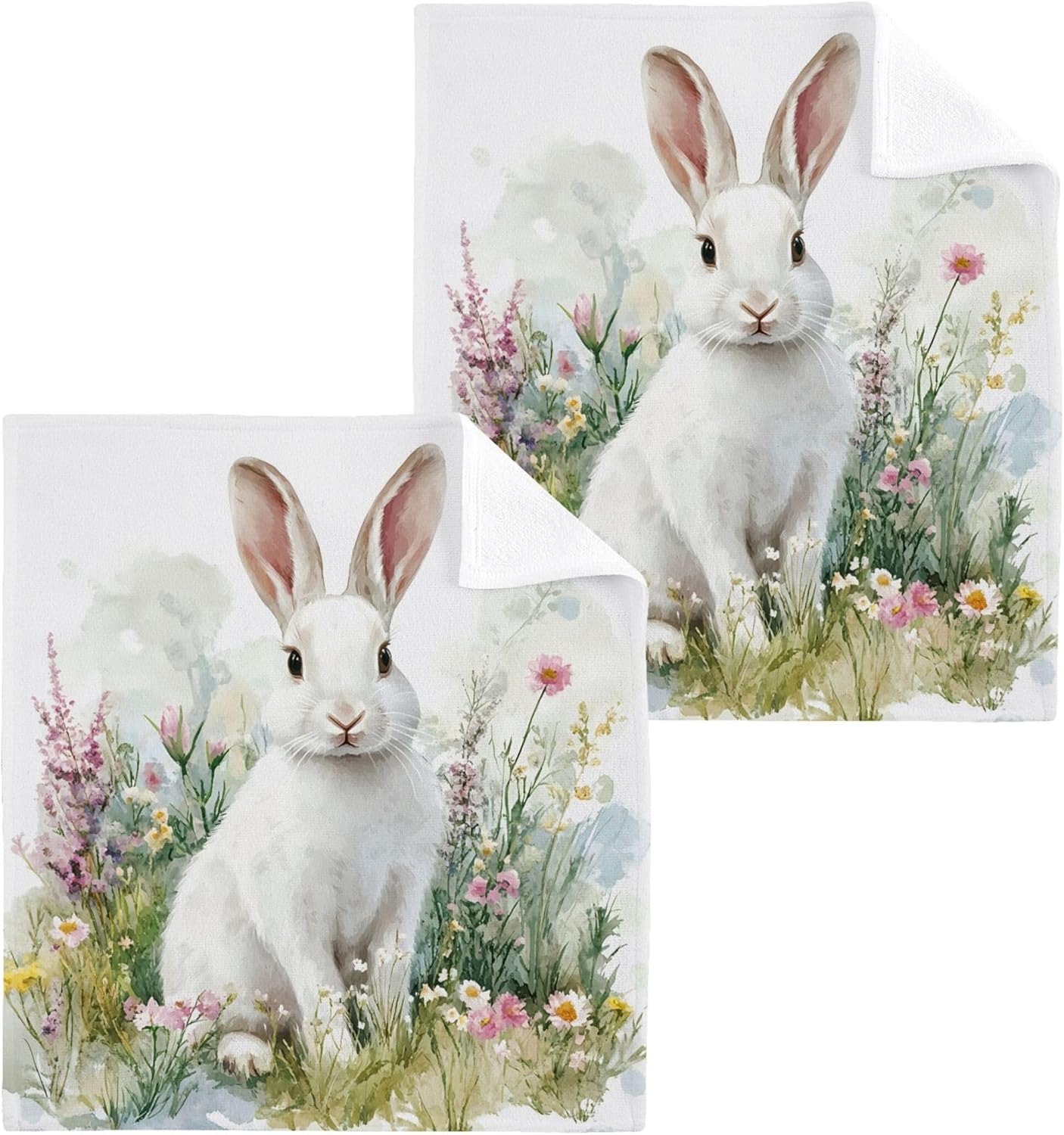 Kigai Cute Rabbit Washcloth Set
