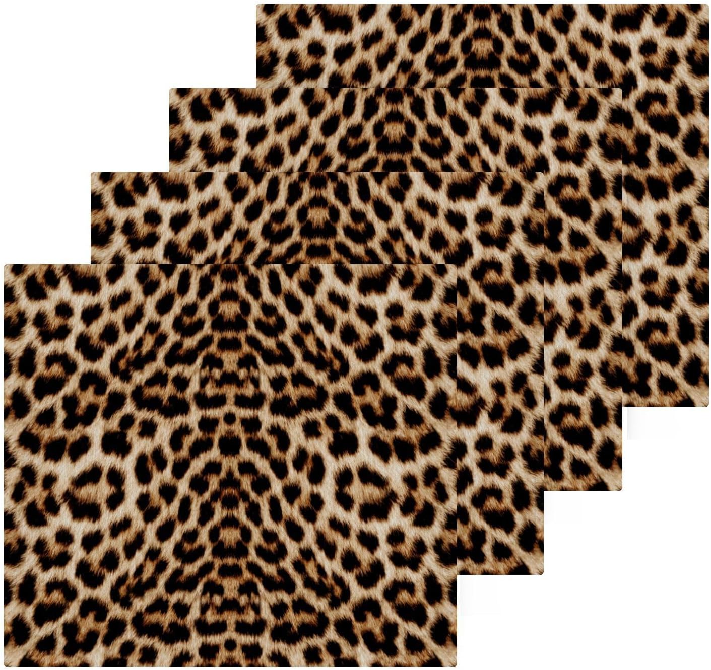 Leopard Print Bath WashCloths