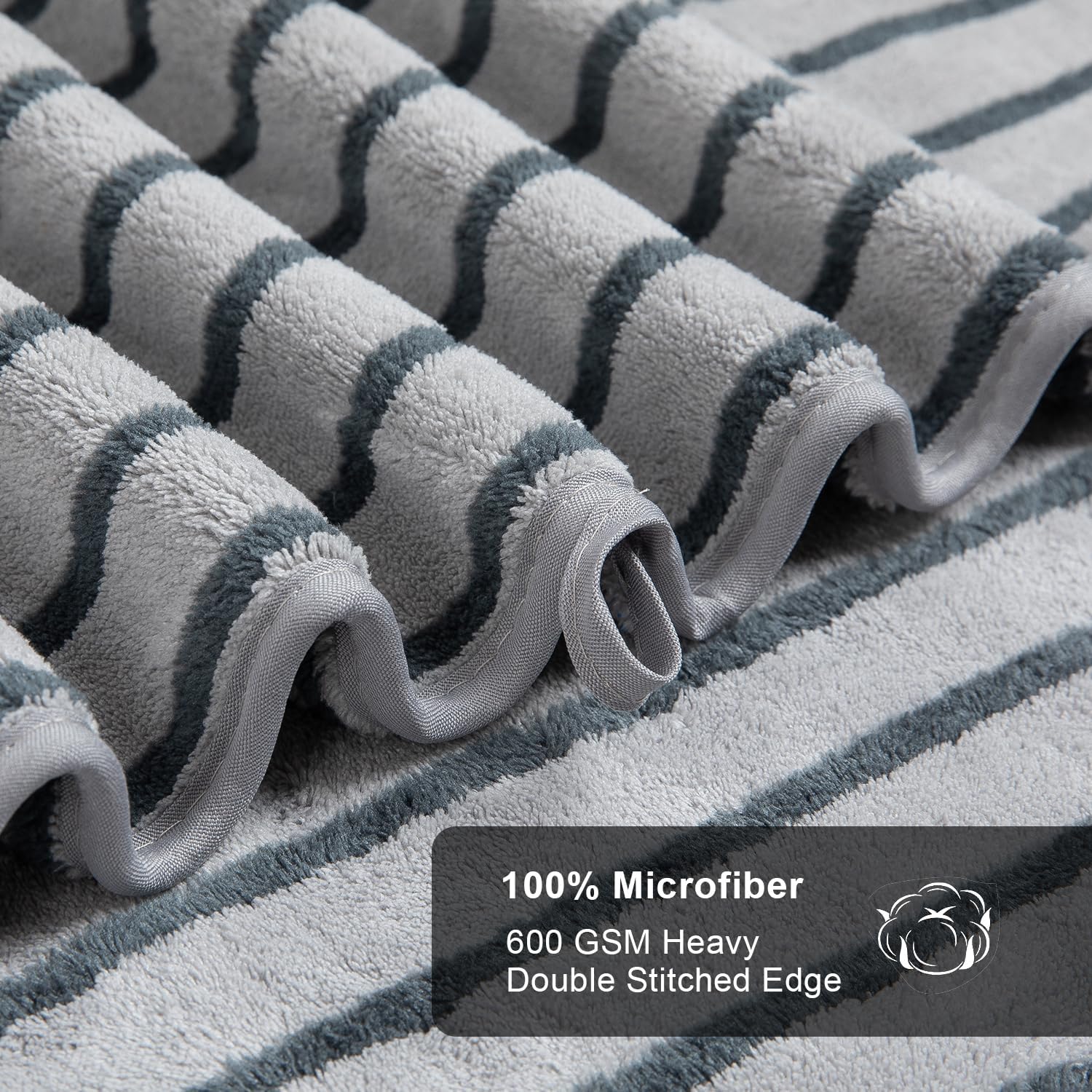 Bohobean 4-Piece Ultra-Soft Washcloth Set Microfiber Multi-Use