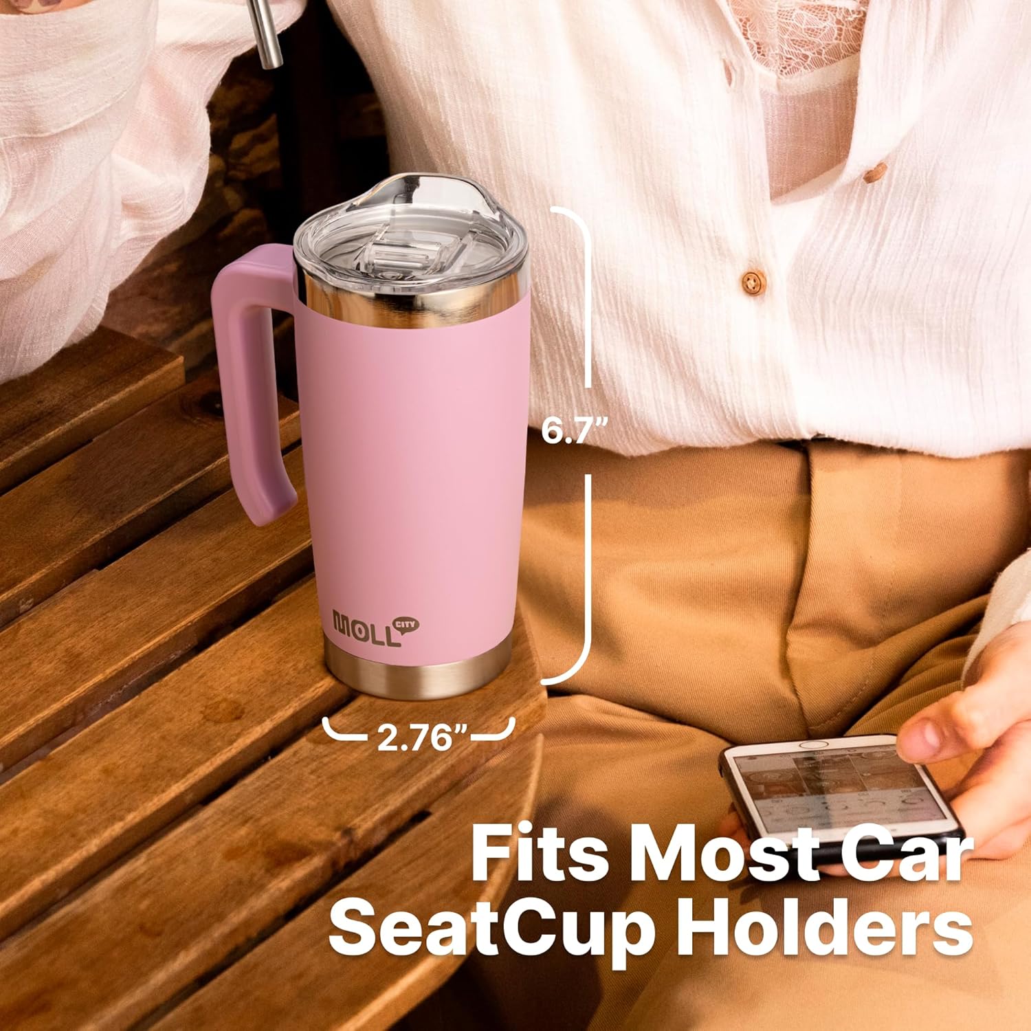 20 oz Startle-Proof Travel Tumbler with Straw