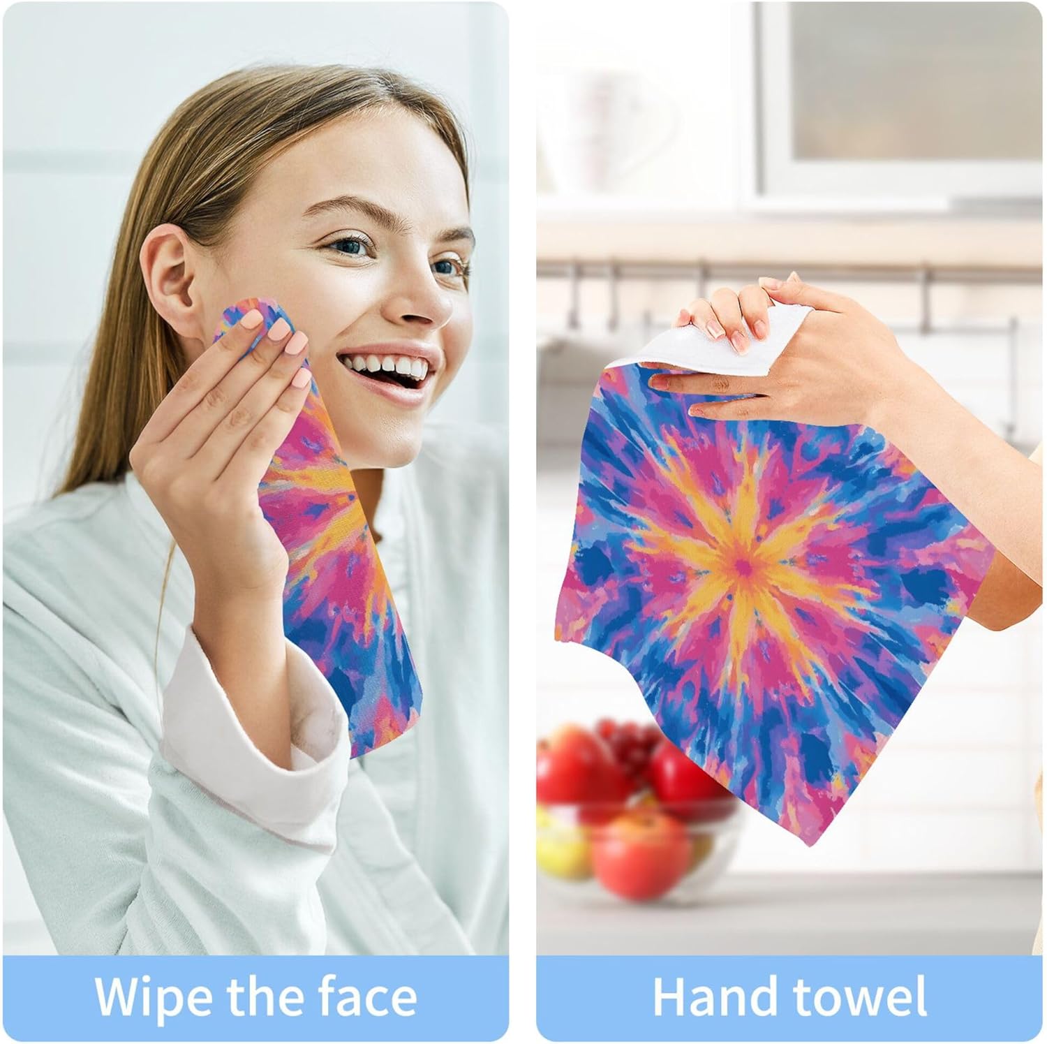 Xigua Tie-Dye Washcloth Set