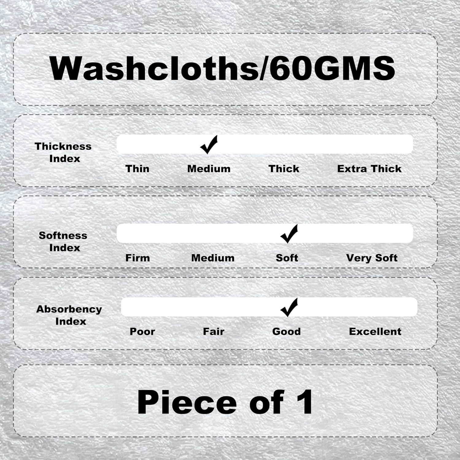 Luxury 100 White Cotton Washcloths for Bathroom Beyond
