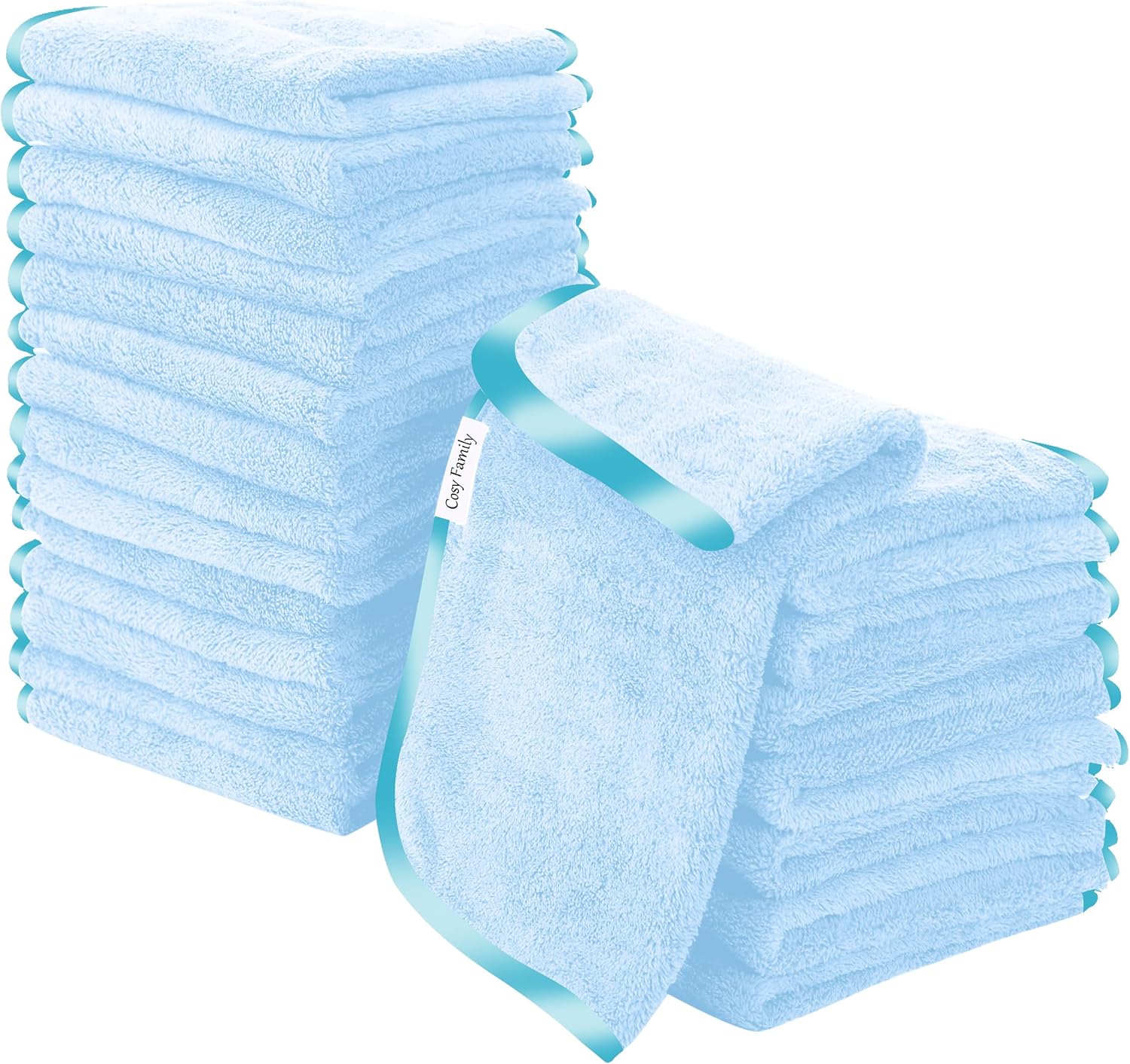 Perfect for Daily Use Ultra-Soft Fast-Drying Washcloths from Cosy Family
