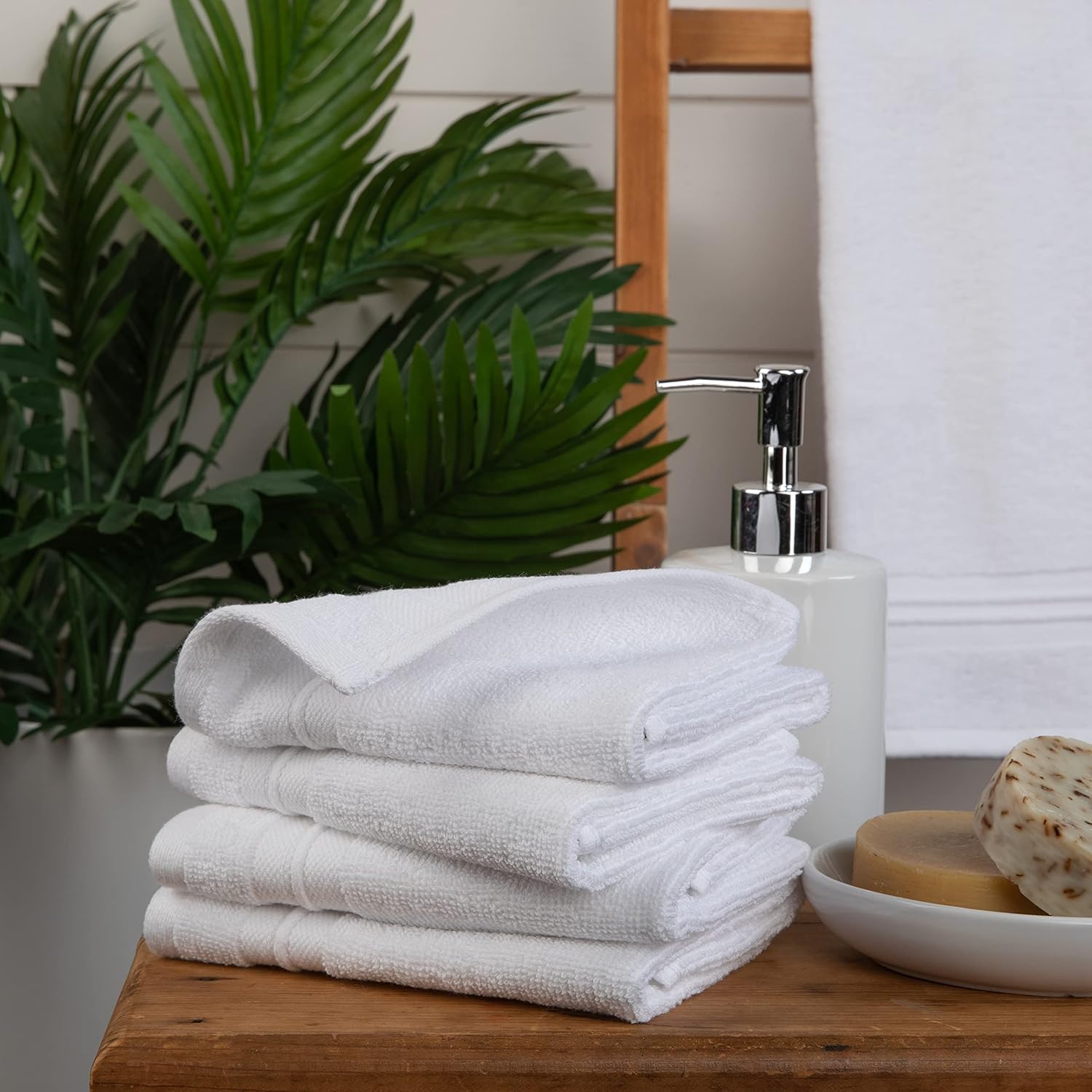 Sticky Toffee Washcloth Set Terry Cotton 13x13 in 4-Pack