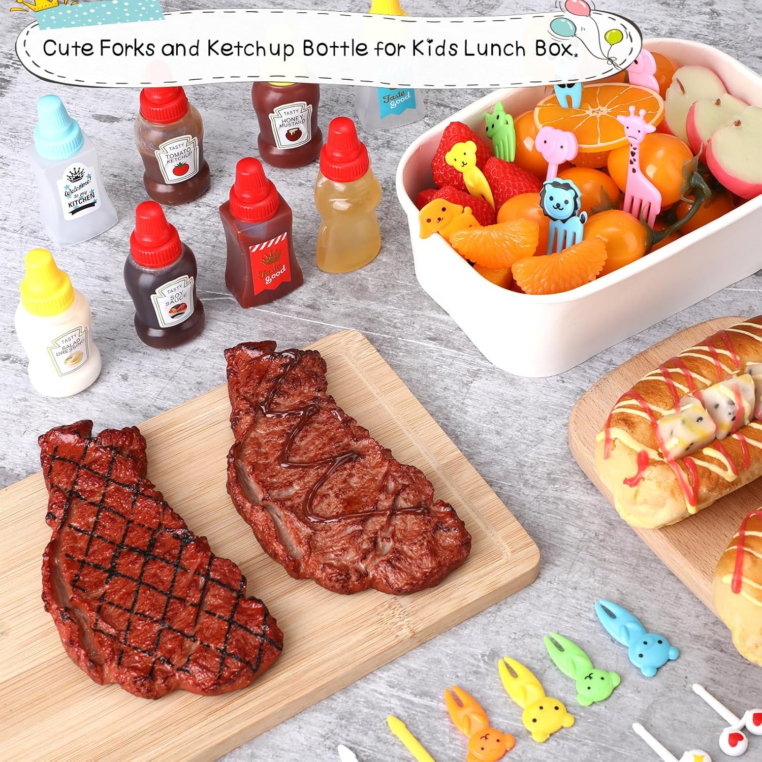 SunnychICC - 130 Pcs Bento Box Accessories for Kids
