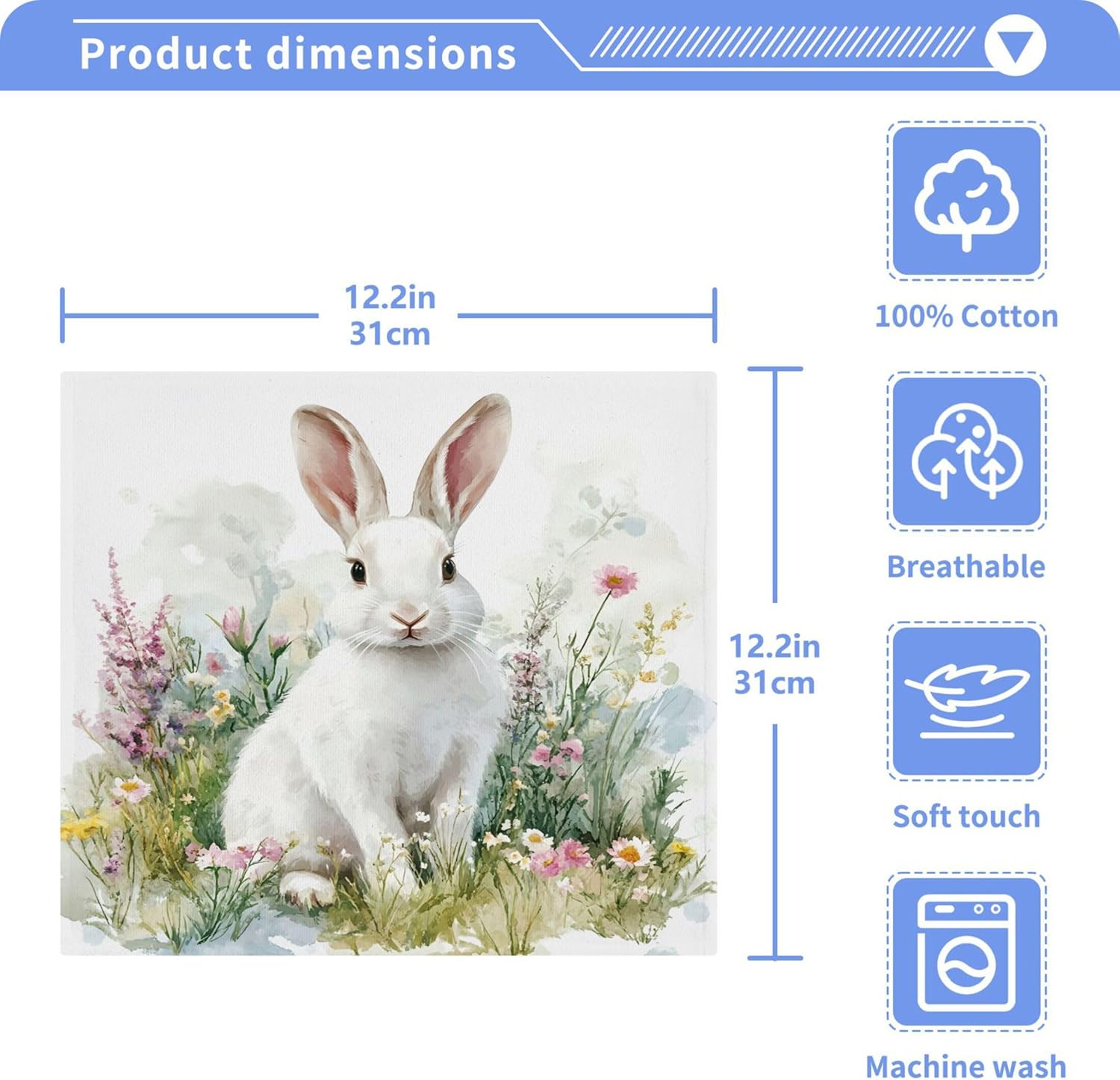 Kigai Cute Rabbit Washcloth Set