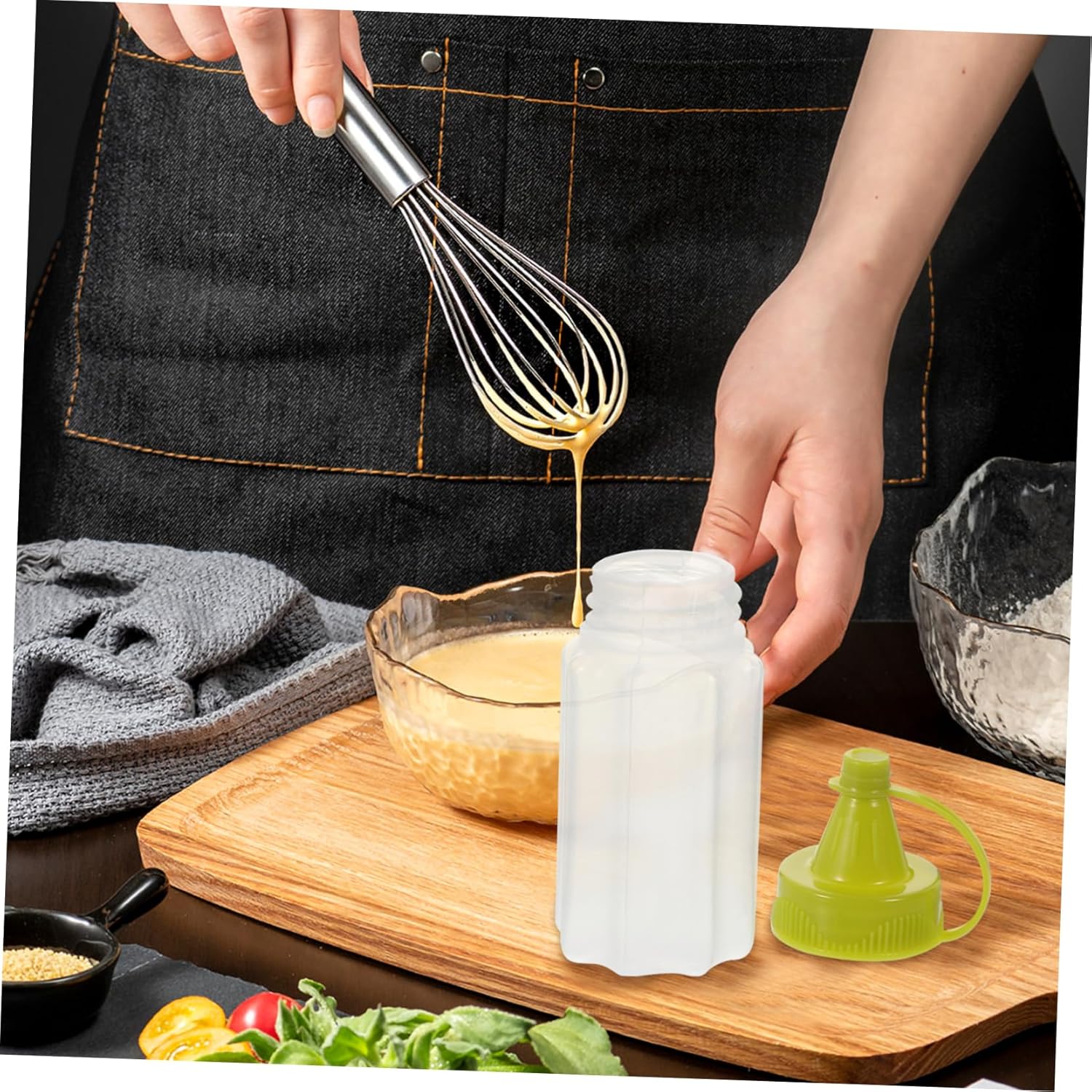 4-Pack Mini Squeeze Condiment Bottles for Outdoor KitchenUse