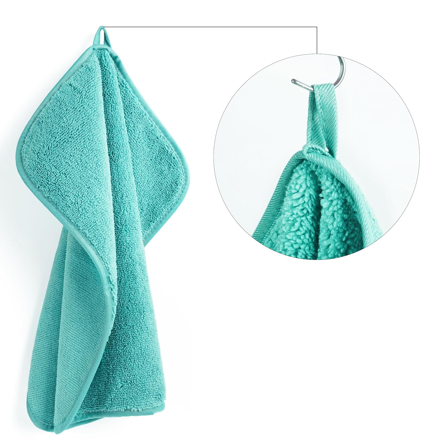 Pure Microfiber Washcloth Set Face and Body 13x13 in Lint Free Premium Quality