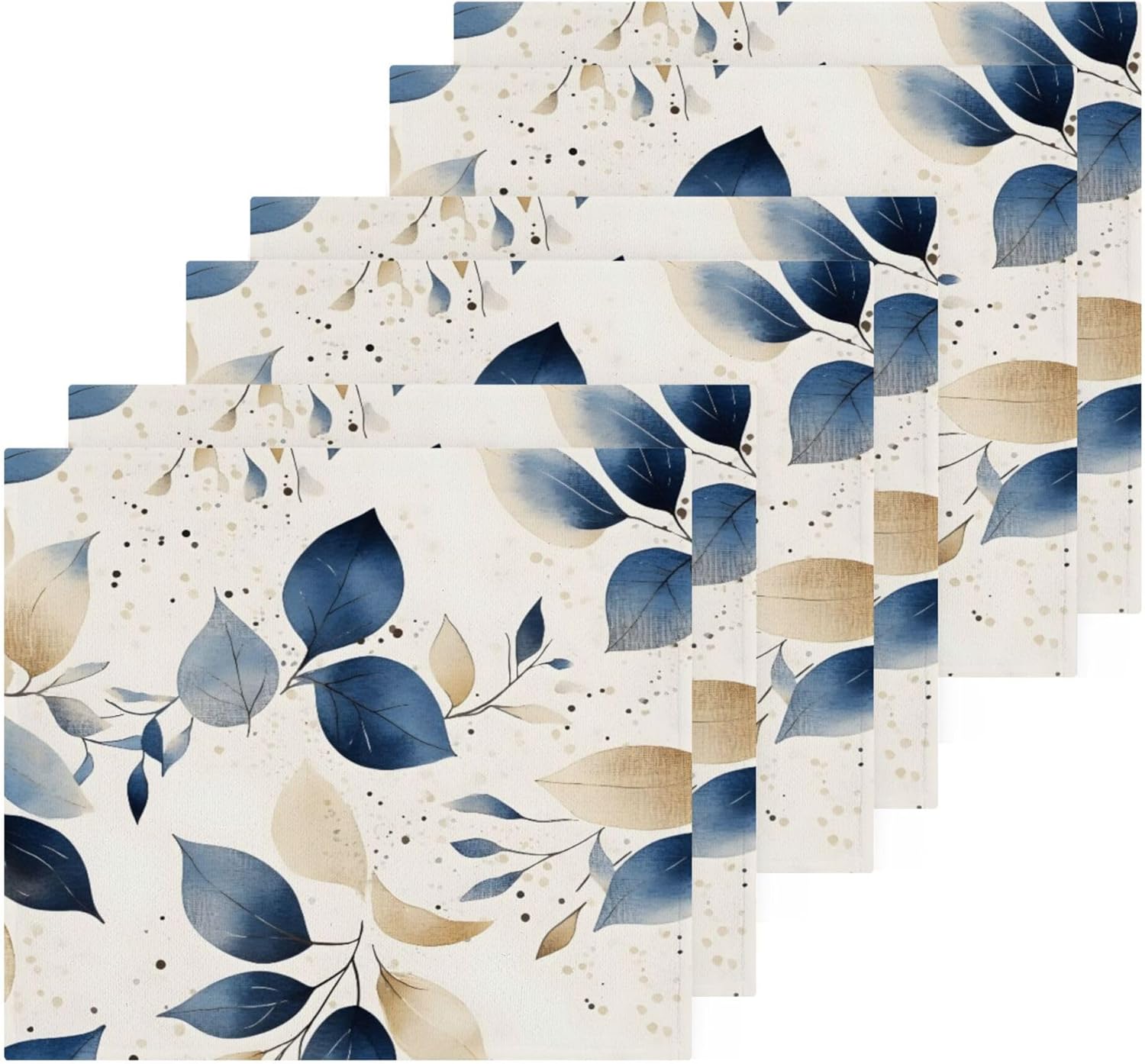 Xigua Watercolor Leaves Washcloth Set