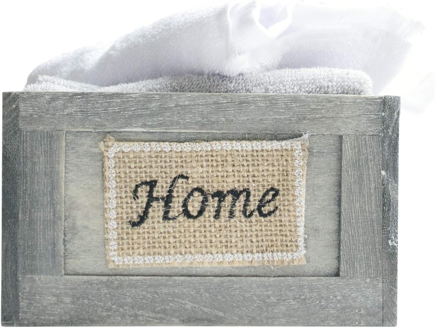 Brielle Home 6 Piece Washcloth Set with Wooden Crate 1