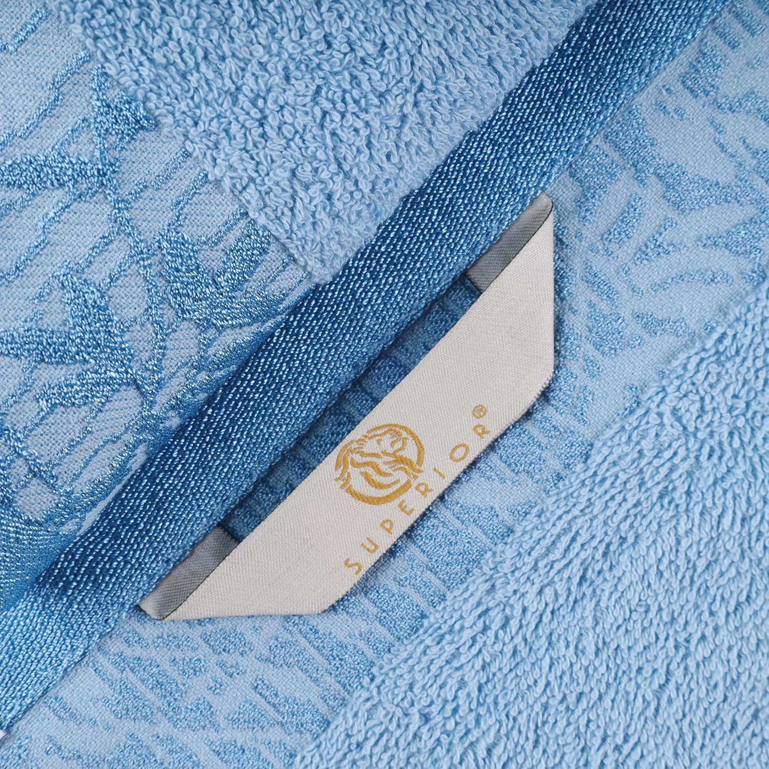Luxurious Cotton 8-Piece Towel Set with Fresh Floral Design