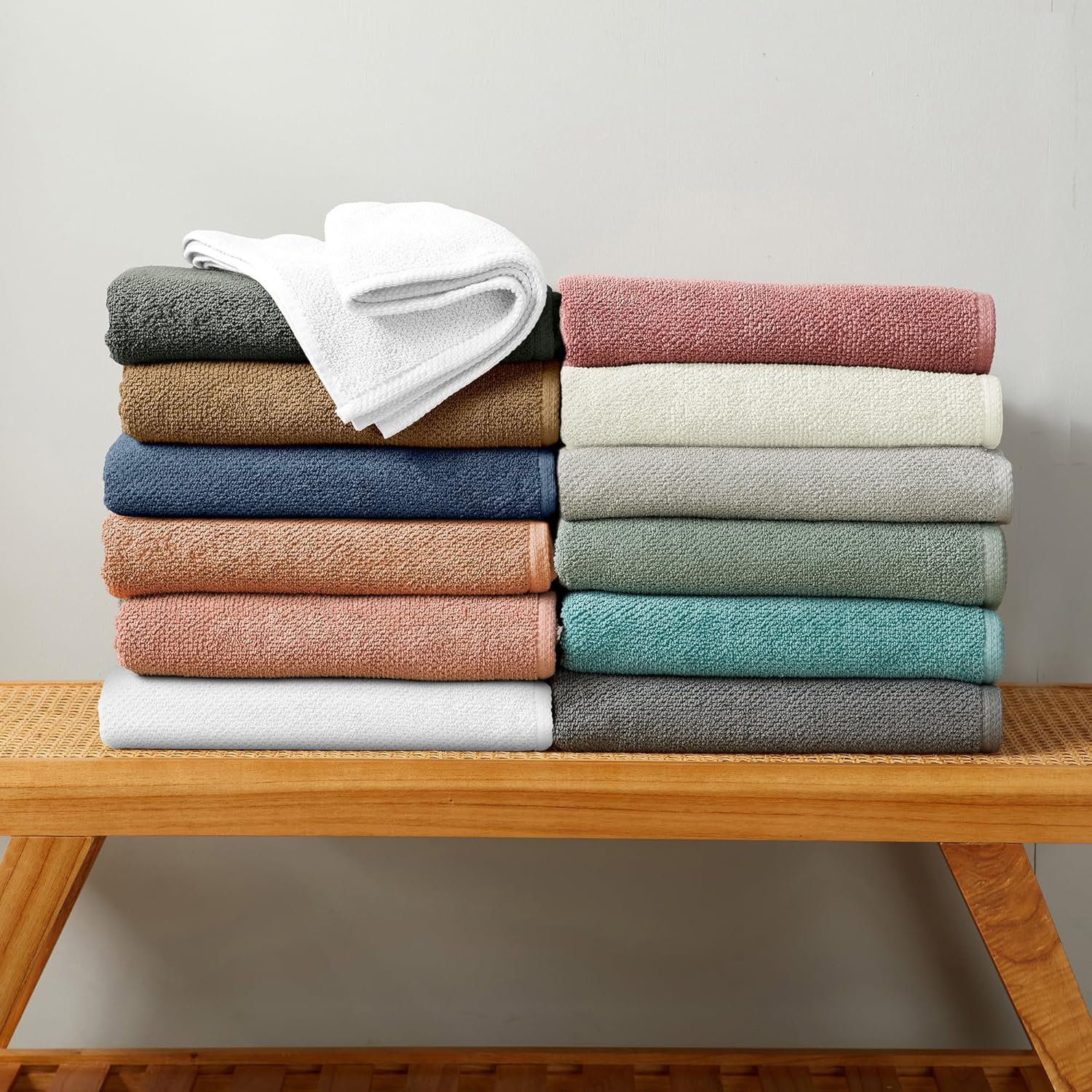 Dark Grey Washcloth - 100 Cotton 12-Pack 13x13 - Soft Absorbent Durable
