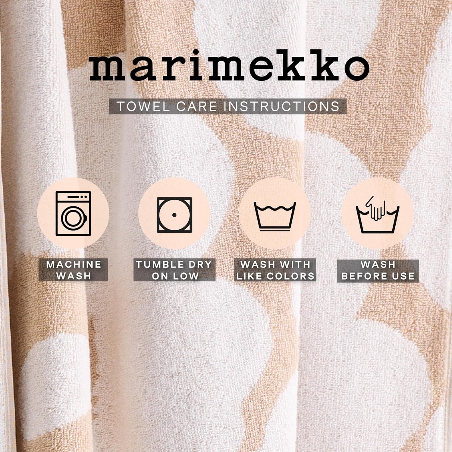 Premium Terry Cotton Washcloth Floral Design Red - MARIMEKKO Unikko