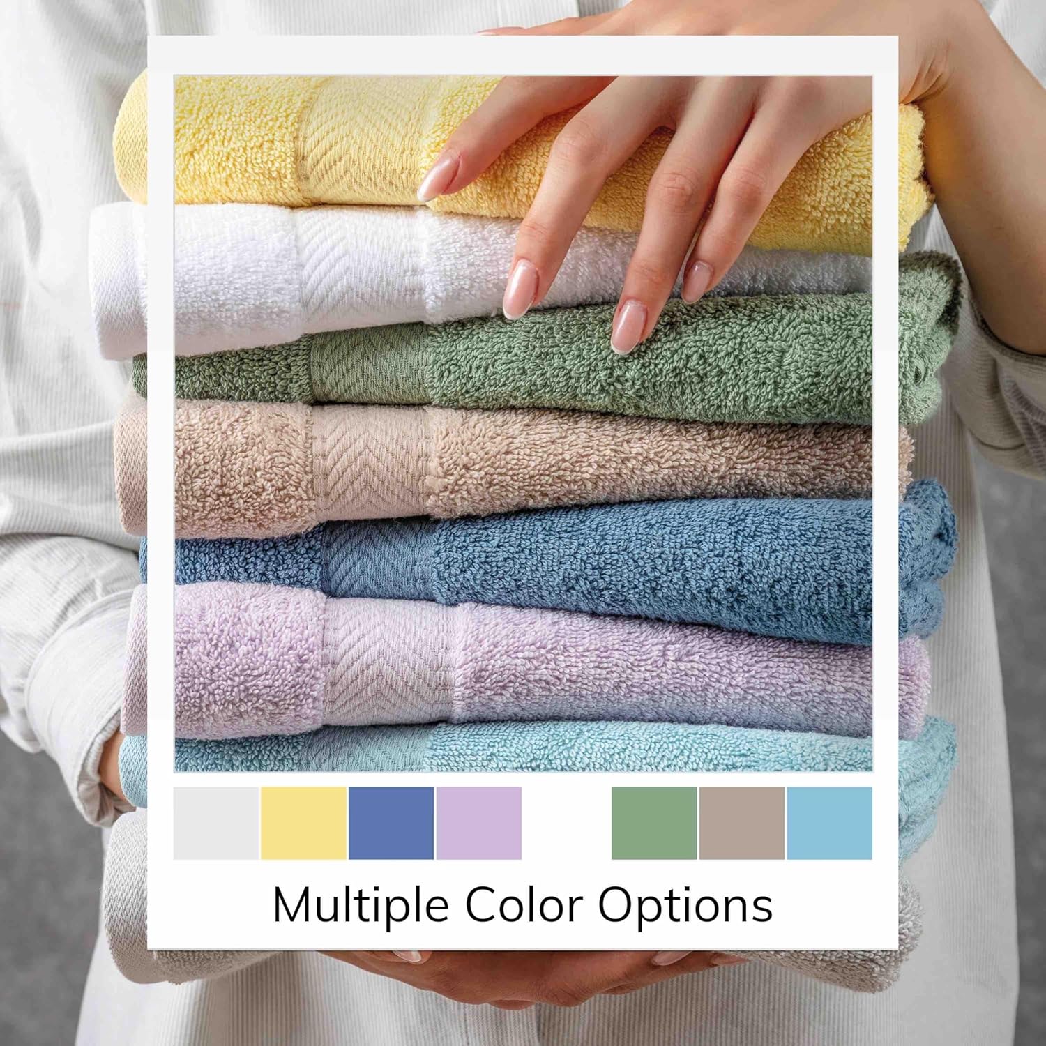 TEXTILOM Washcloths Set of 4 - 13x13 Inches White