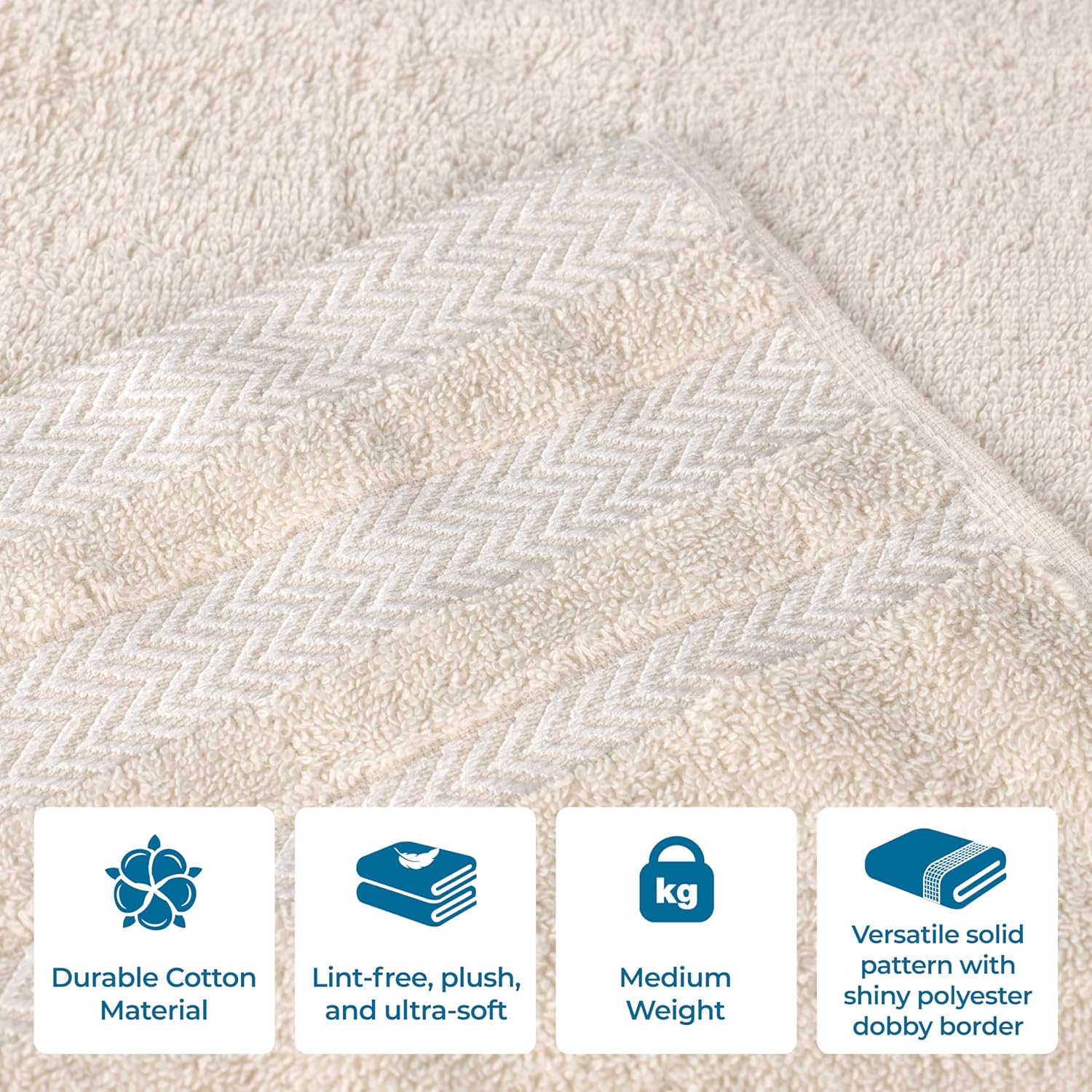 12-Piece Luxury Cotton Washcloths Set