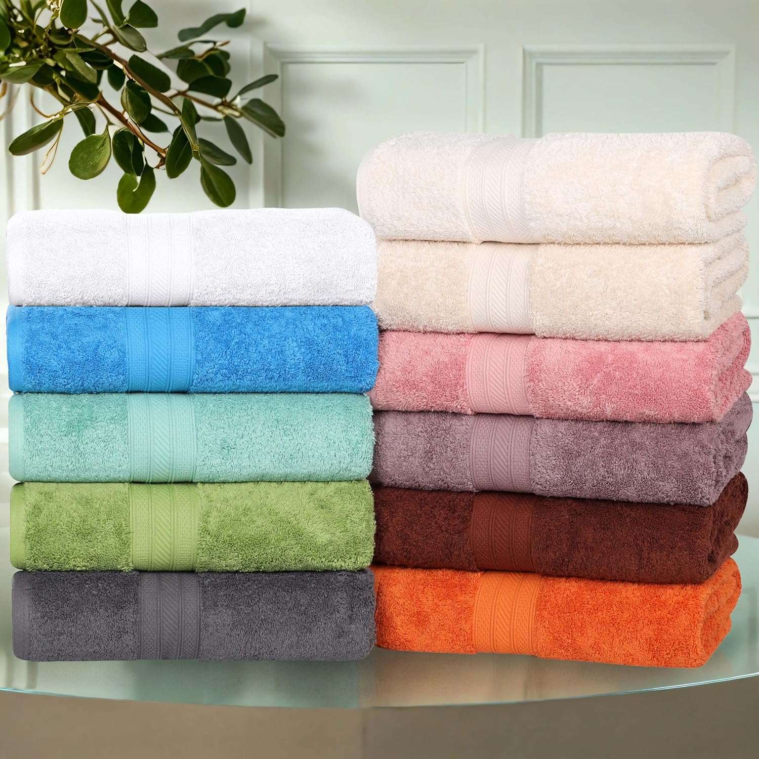 Superior Atlas Cotton Luxury Face Towels Set