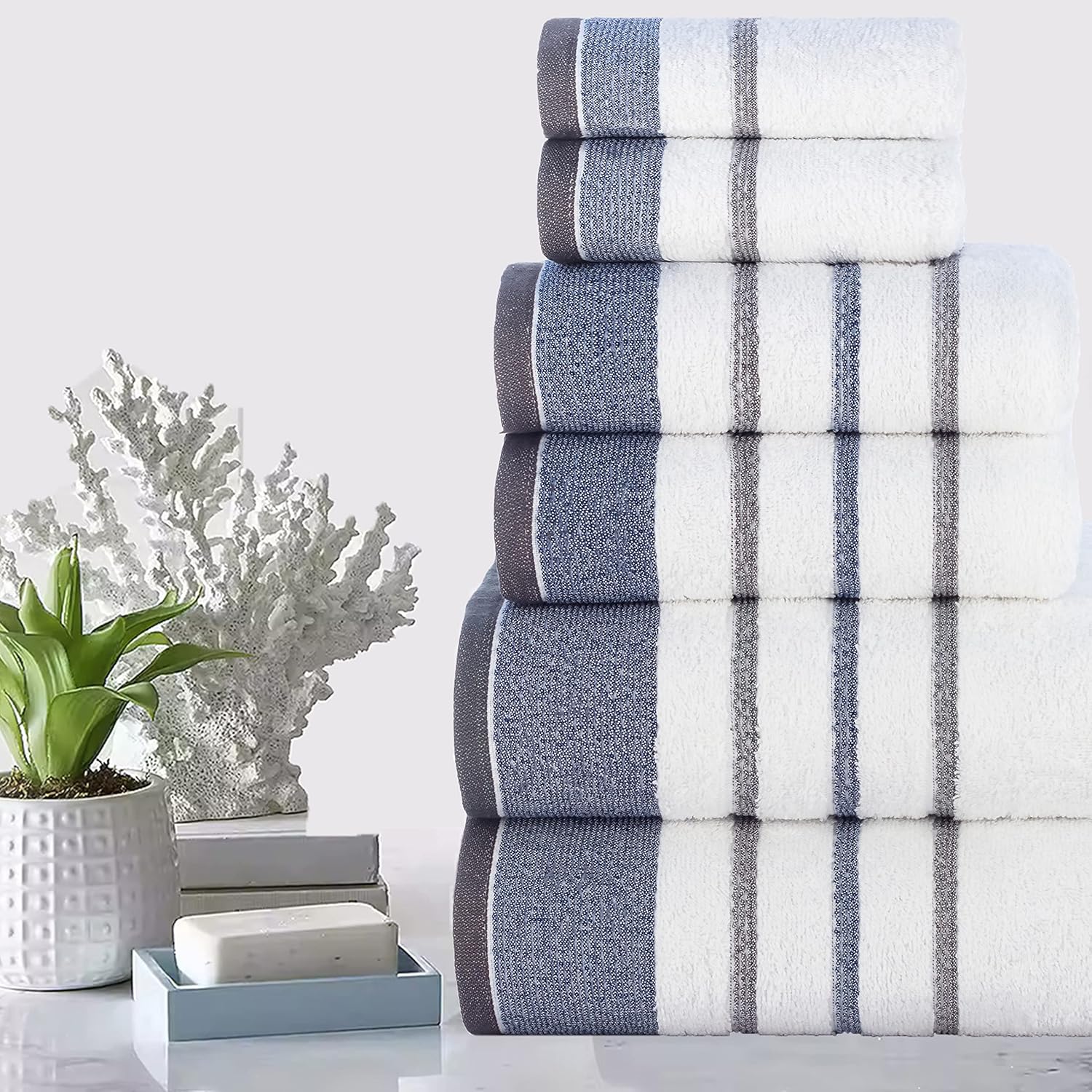 Luxury Cotton Towels for Easy Care Multi-Functional Egyptian Cotton Towel Set