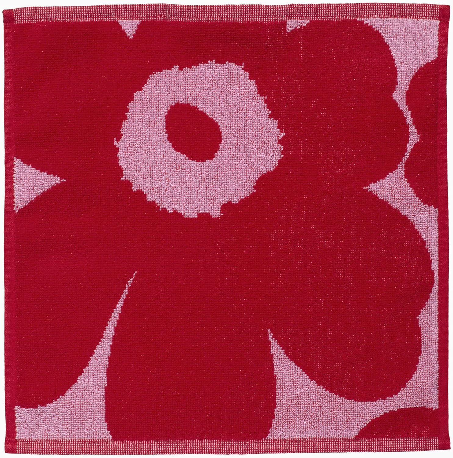 Marimekko Unikko Terry Washcloth Red
