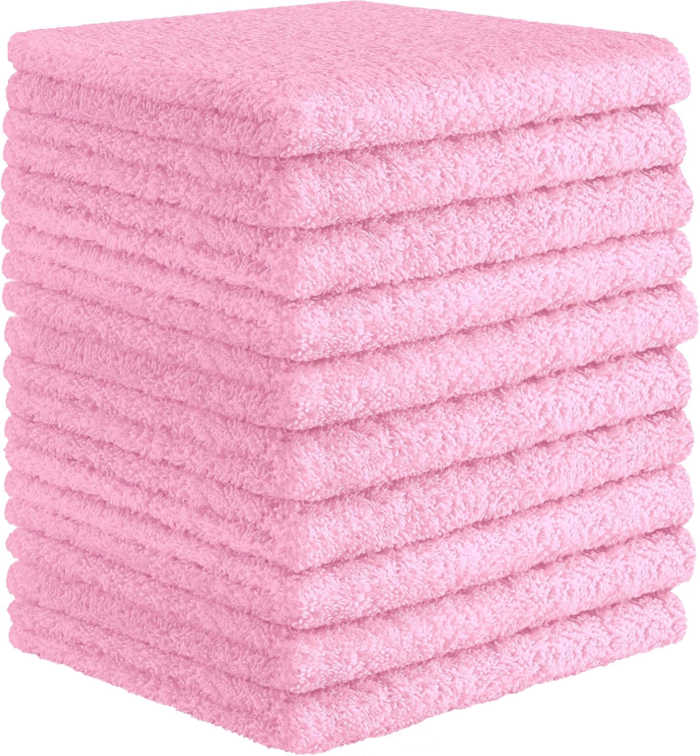 Luxurious 10-Piece Washcloth Set - Soft Machine Washable 12x12-in 350GSM