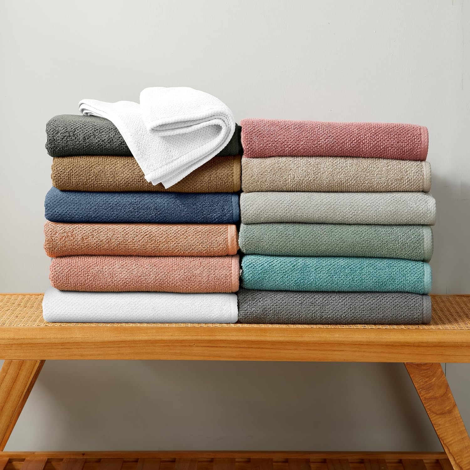 Great Bay Home Pink Washcloth - 12-Pack