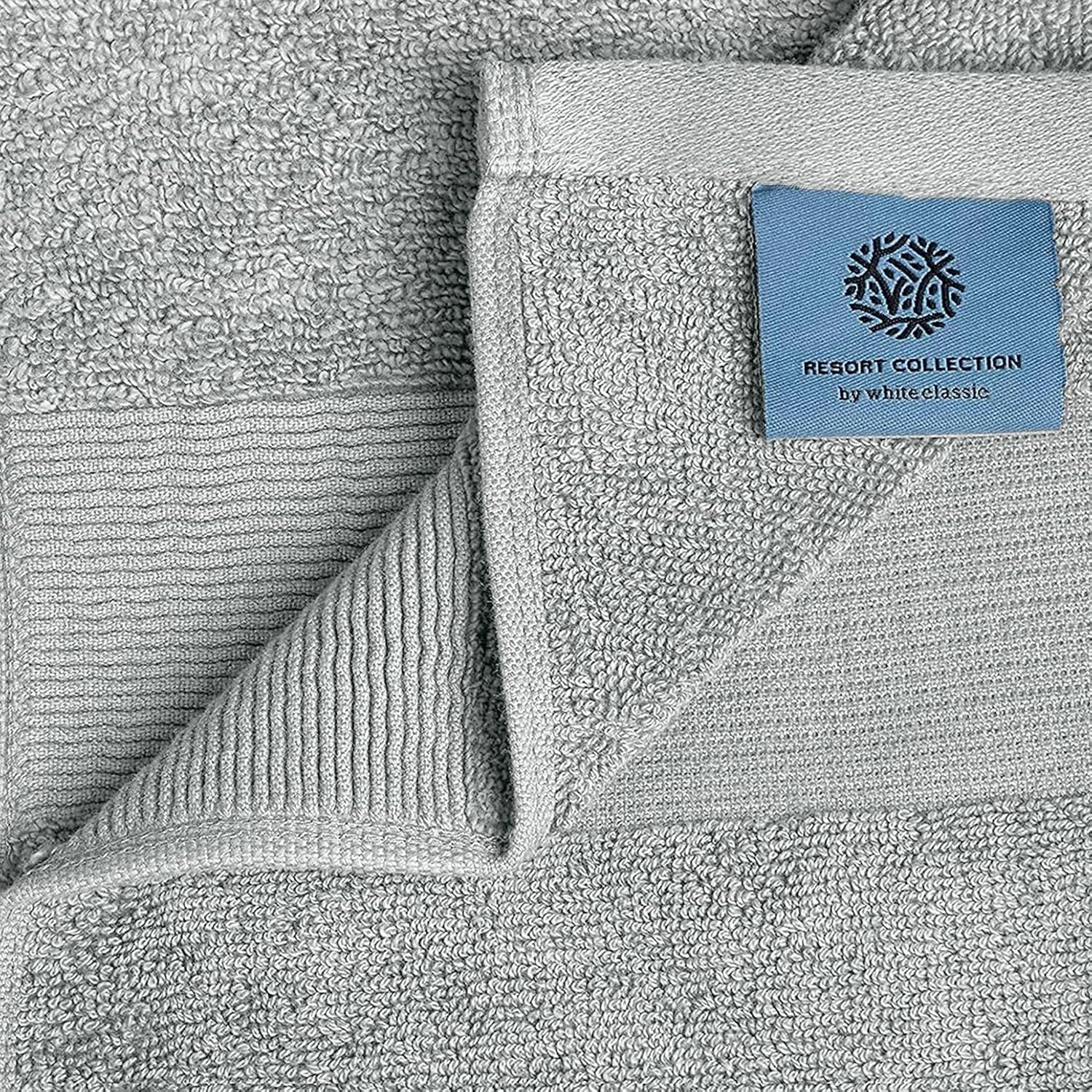 White Classic Resort 12x12 Luxury Cotton Washcloths