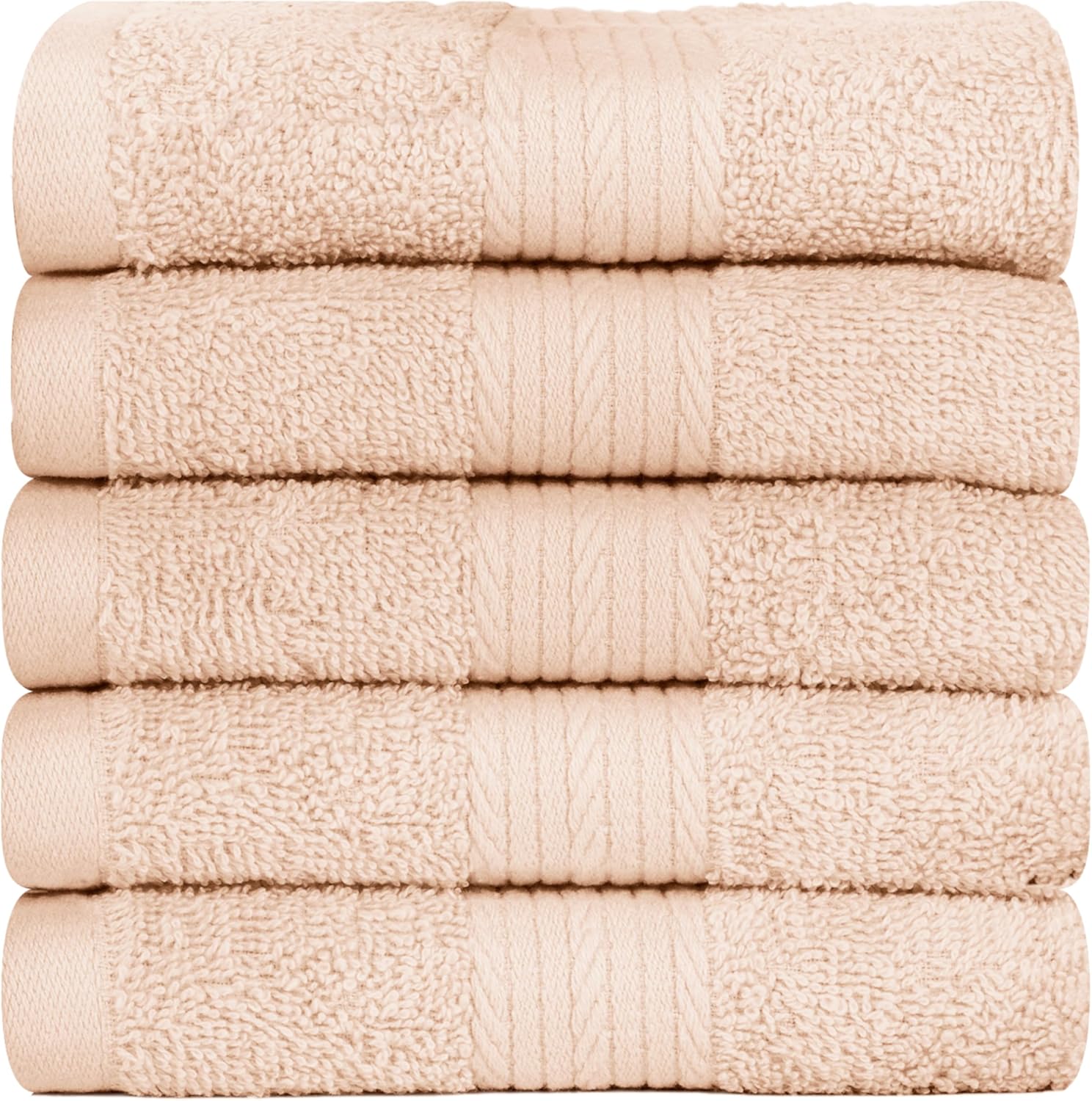 Perfect 5-Pack 12x12 Washcloths