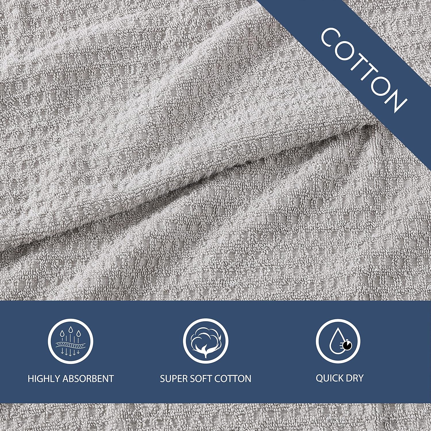 Tommy Bahama Washcloths Soft Absorbent Cotton Towels for Home Kitchen